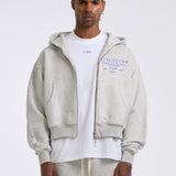 Philly Zip Through Hoodie (Grey Marl)