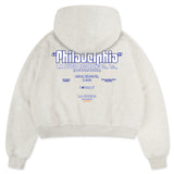 Philly Zip Through Hoodie (Grey Marl)